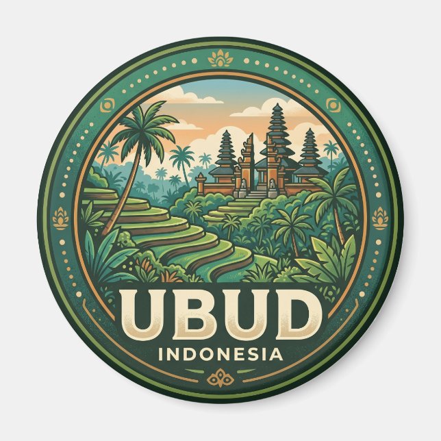 Ubud Indonesien Magnet (Framsidan)