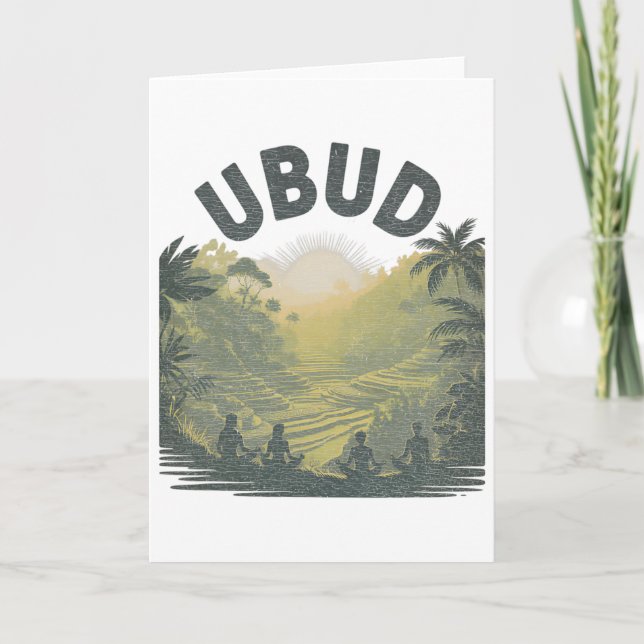 Ubud Li Risfält Dschungel Meditation Yoga  Kort (Framsida)