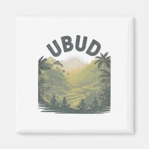Ubud Li Risfält Dschungel Meditation Yoga Magnet