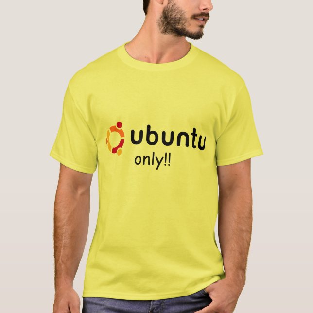Ubuntu endast!! t shirt (Framsida)