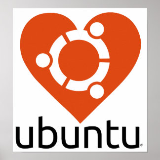 Ubuntu "hjärta" poster