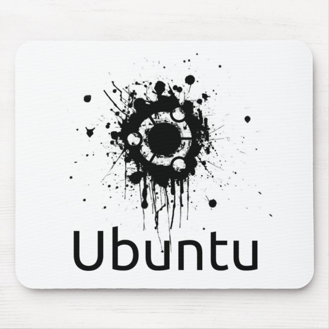 Ubuntu inkblot Mousepad Musmatta (Framsidan)