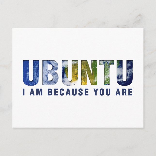Ubuntu - Jag är därför att du är Vykort (Framsida)