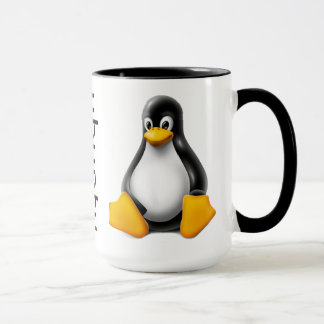 Ubuntu kaffemugg med logotypen och tuxen