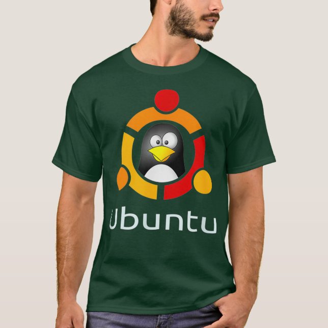 Ubuntu Linu Os  funny Tu Penguin Tee (Framsida)