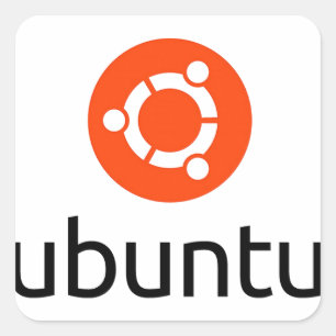 Ubuntu Linux Logotyp Fyrkantigt Klistermärke