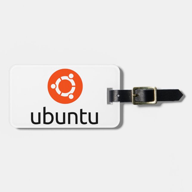 Ubuntu Linuxlogotyp Bagagebricka (Horisontell Framsida)