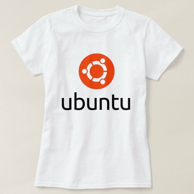 Ubuntu Linuxlogotyp Tee Shirt (Design framsida)
