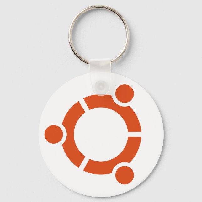 Ubuntu Logotyp Keychain Nyckelring (Framsida)