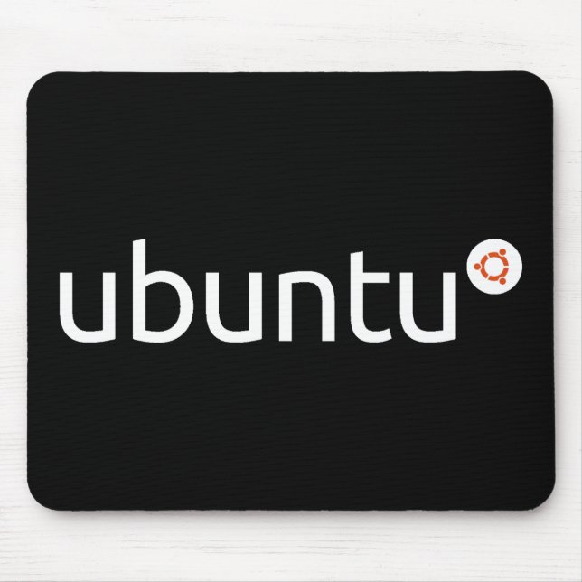 Ubuntu mörk Mousepad Musmatta (Framsidan)