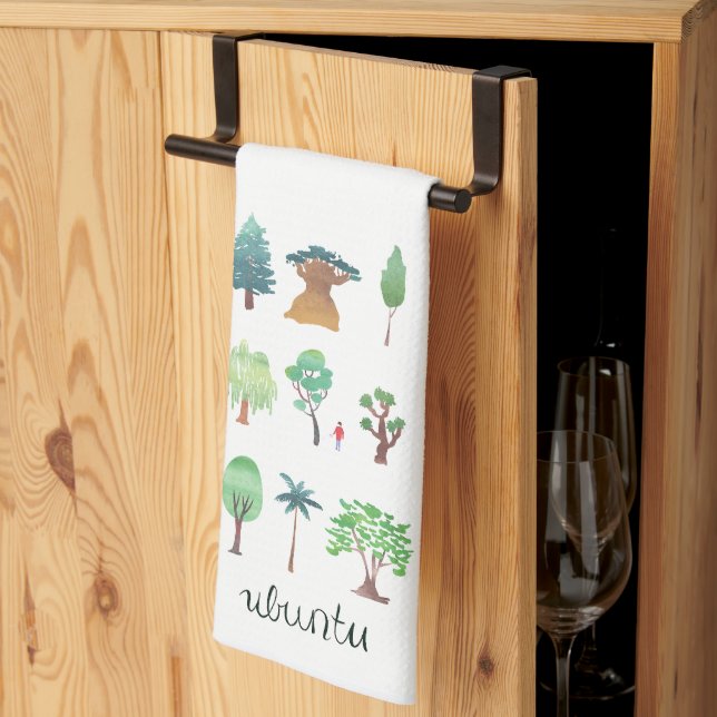 Ubuntu Träd Kitchen Towel Kökshandduk (Thirds Fold)