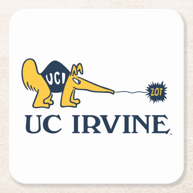 UC Irvine | UCI Anteaters Zot! Underlägg Papper Kvadrat (Framsidan)