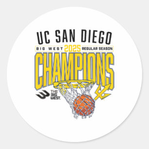 Uc San Diego Tretons 2025 Ordinarie Säsong Basket Runt Klistermärke