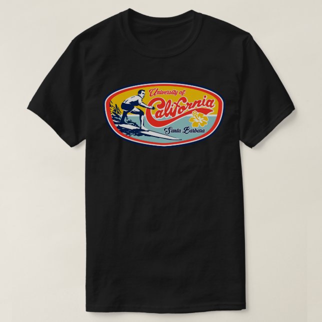 UC Santa Barbara UCSB Classic Surfer Design T Shirt (Design framsida)