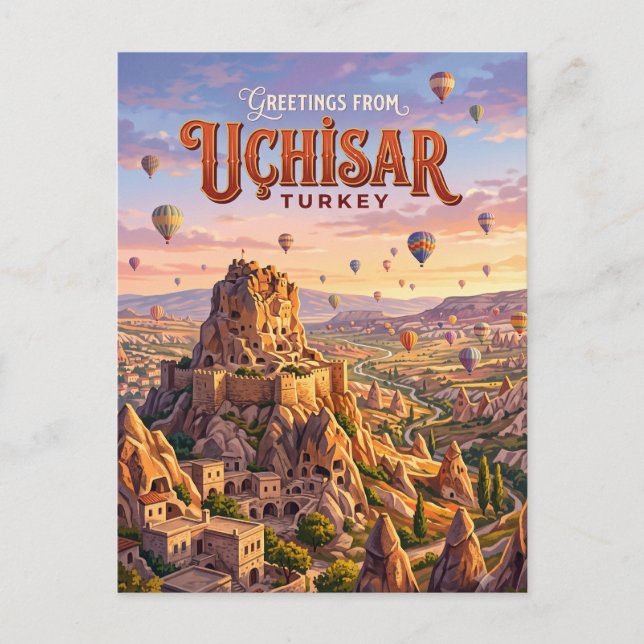 Uçhisar Turkiet Vykort (Framsida)