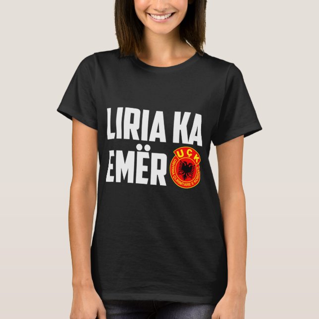 Uck Uqk från den albanska Kosovoarmén T Shirt (Framsida)