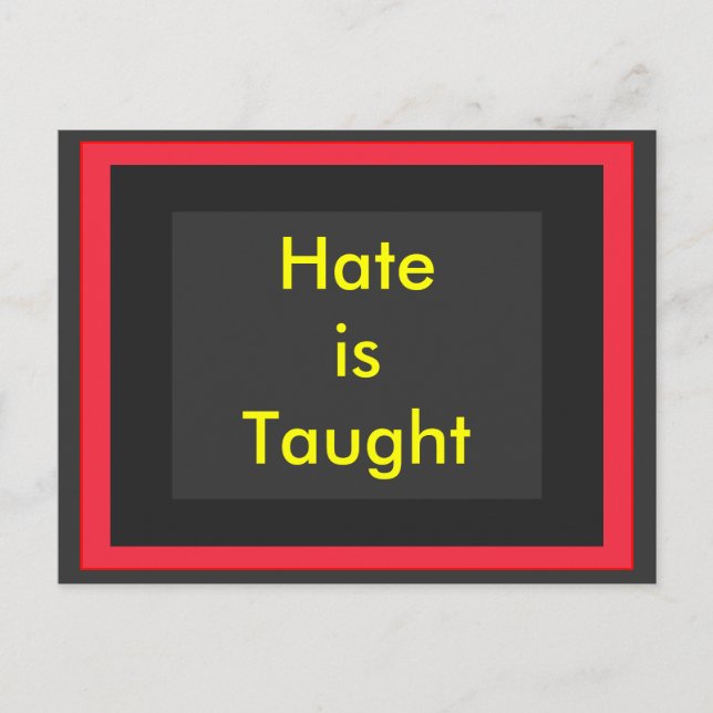 ! UCreate Hate är Taught Vykort (Framsida)