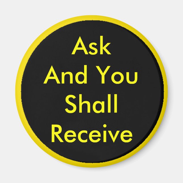 ! UCreate Zazzle - Fråga om du får MUSEUM Magnet (Framsidan)