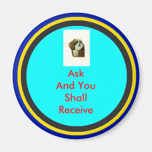 ! UCreate Zazzle - Fråga om du får MUSEUM Magnet (Framsidan)