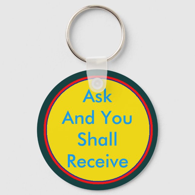 ! UCreate Zazzle - Fråga om du får MUSEUM Nyckelring (Framsida)