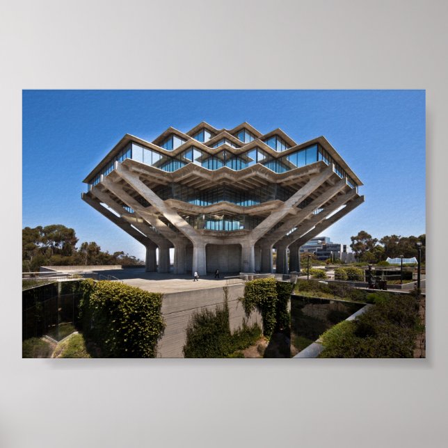 UCSD:s Geisel Bibliotek Poster (Framsidan)