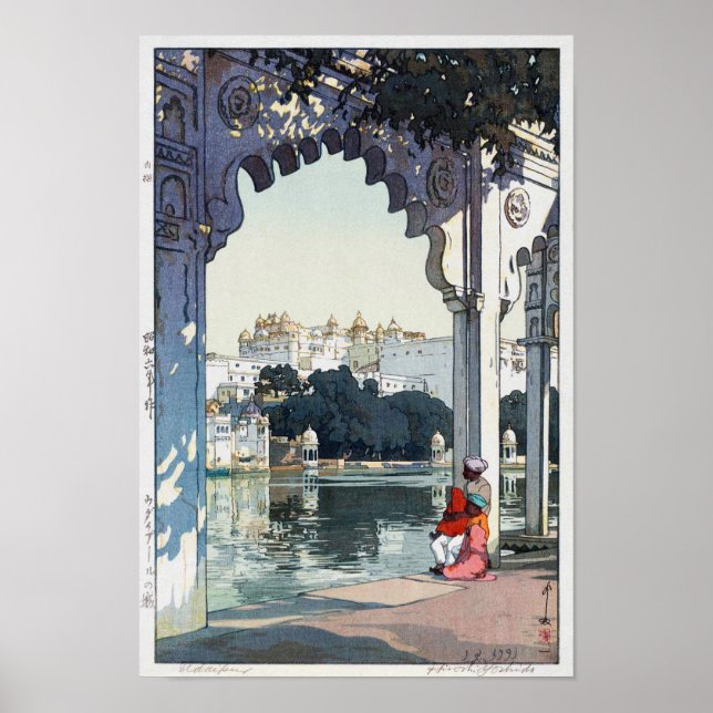 Udaipur Castle, Indien, Hiroshi Yoshida Poster (Framsidan)