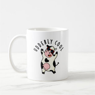 UdÄldre Coola Funny Cow Pun Kaffemugg