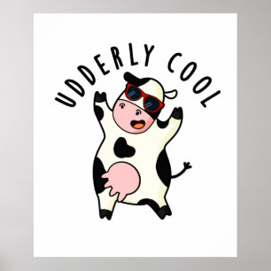 UdÄldre Coola Funny Cow Pun Poster
