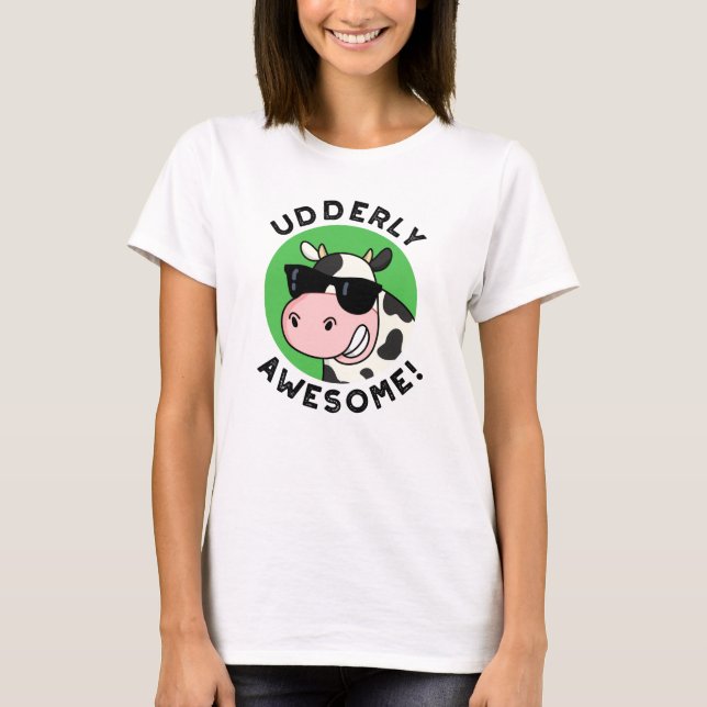 UdÄldre Fantastisk Funny Cow Pun T Shirt (Framsida)
