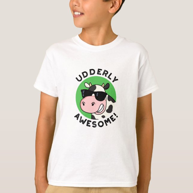 UdÄldre Fantastisk Funny Cow Pun T Shirt (Framsida)
