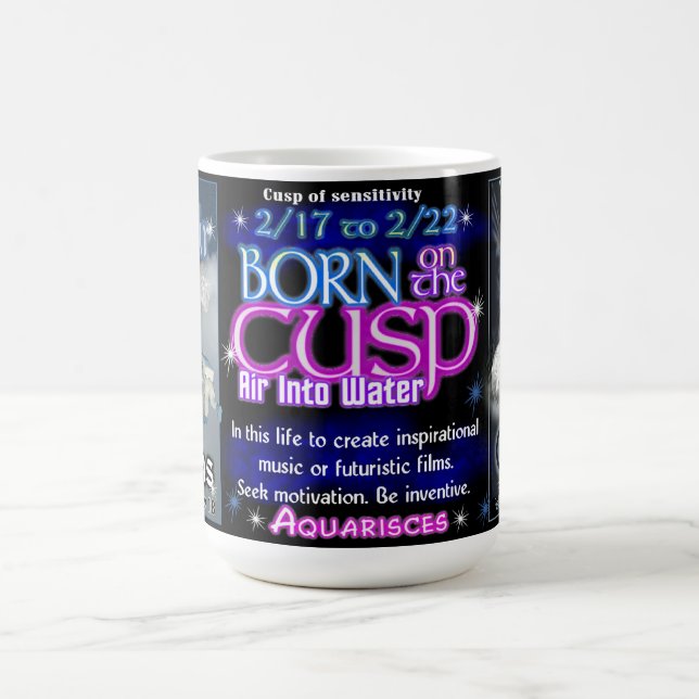 Udd för AquariusPisces Zodiac 15 uns mugg (Center)