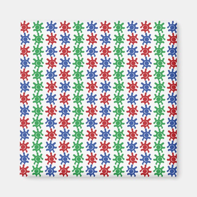 Udda abstrakt mönster Magnet (Framsidan)