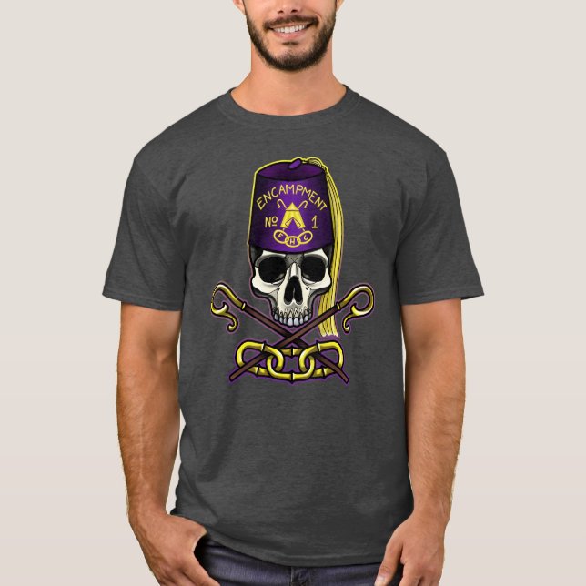 Udda kamratEncampmentskalle och korsade skurkar T Shirt (Framsida)