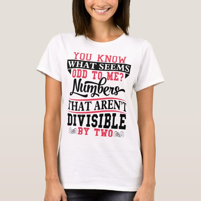 Udda numrerar tshirten för lärare för MathvitsMath Tröja (Framsida)