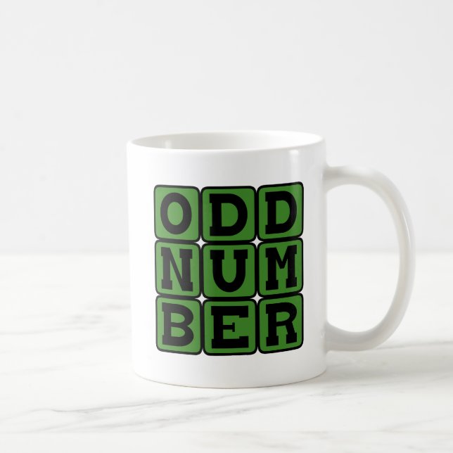 Udda tal, matematisk term kaffemugg (Höger)