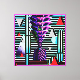 Udda Tiki-gud på Memphis Design-fest Canvastryck