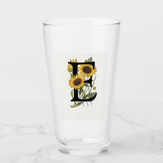 UdddaisyMonogram E som dricker exponeringsglas Glaskopp (Framsida)