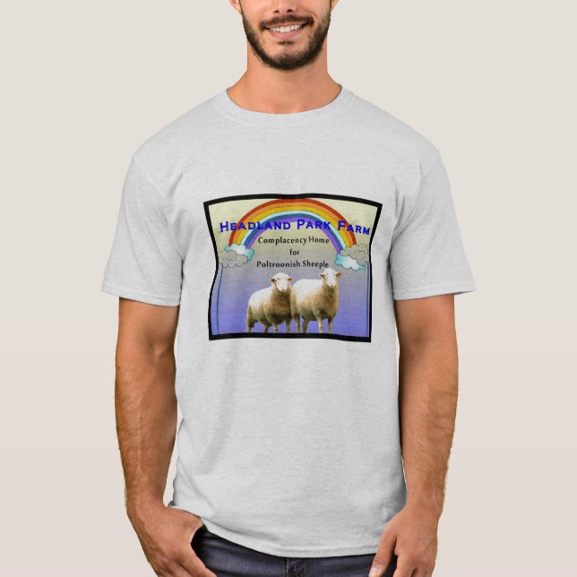 Udden parkerar lantgården Poltroonish Sheeple T-shirt (Framsida)