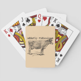 Udderly Ridiculous Punny Cow Casinokort