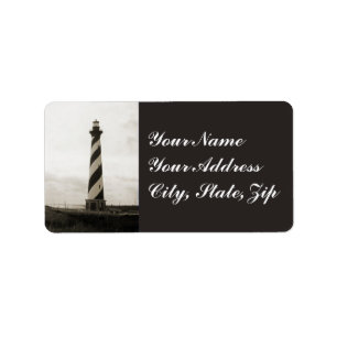 UddHatteras fyr Adressetikett