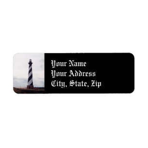 UddHatteras fyr Returadress Etikett