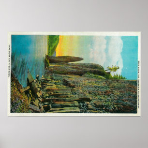 Uddhorn- och cigarrsten på Columbia River Poster