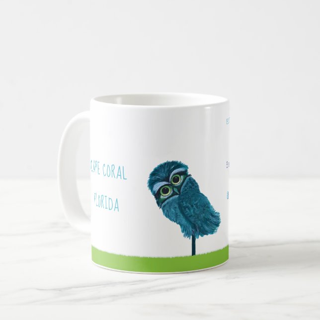 Uddkorall Florida som gräver uggladekoren Kaffemugg (Framsida vänster)