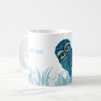 Uddkorall Florida som gräver ugglakonst Kaffemugg