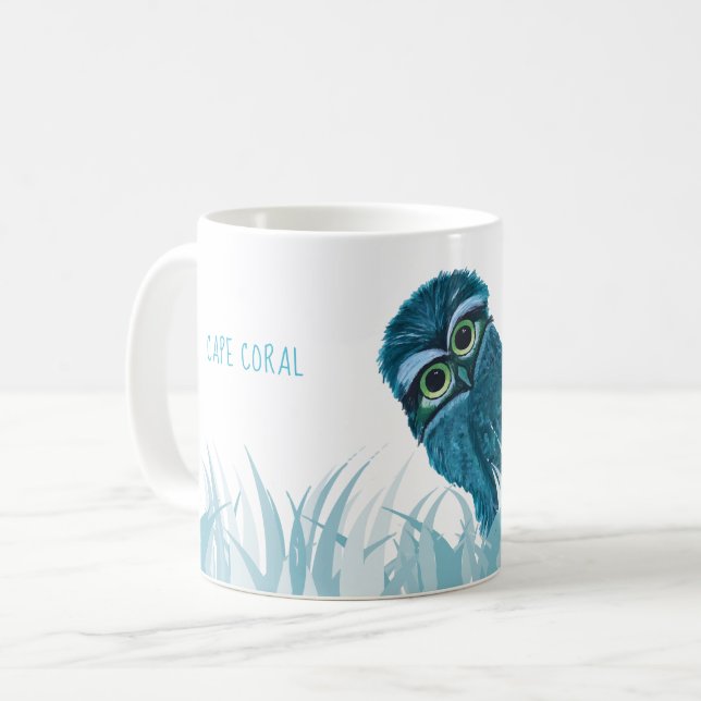 Uddkorall Florida som gräver ugglakonst Kaffemugg (Framsida vänster)