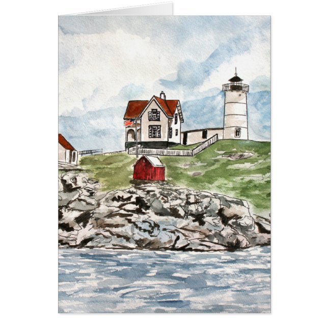 UddNeddick fyr Maine Hälsningskort (Framsidan)