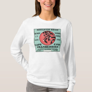 Uddtorskmistletoen brännmärker Cranberryetikette T-shirt