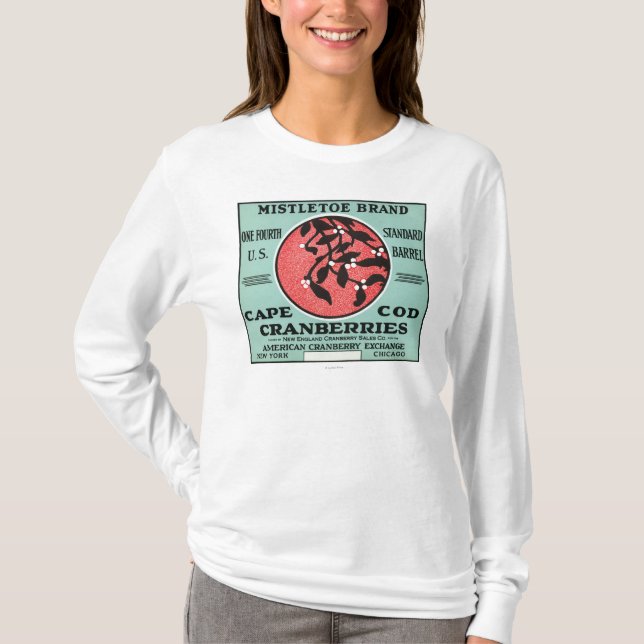 Uddtorskmistletoen brännmärker Cranberryetiketten T-shirt (Framsida)