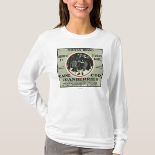 Uddtorskpuritan brännmärker Cranberryetiketten Tee Shirt