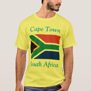 UddTown, Sydafrika med söder - afrikansk flagga T Shirt